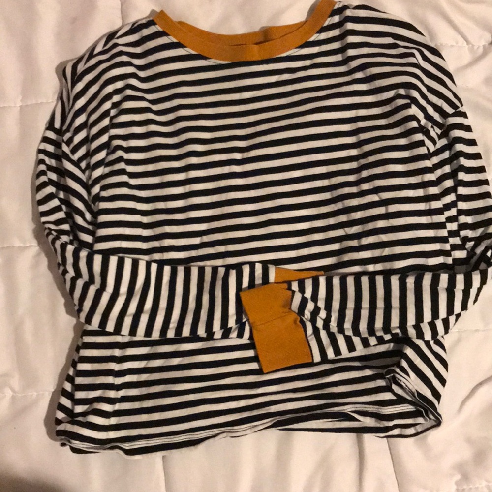 Striped black and white shirt